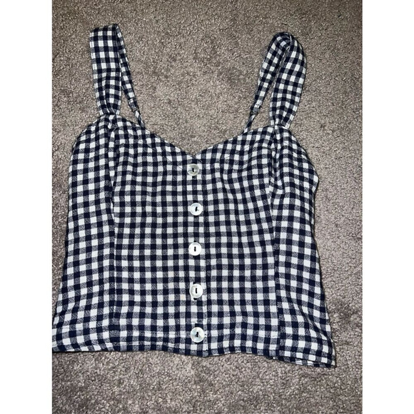 Abercrombie & Fitch Tops - Abercrombie & Fitch Gingham Top Cami Tank XS-S